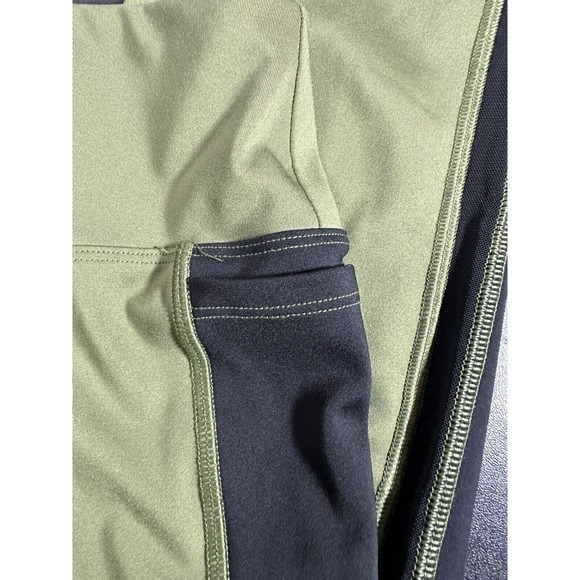 PINK Active‎ Green Striped Workout leggings women's size medium - Picture 7 of 10